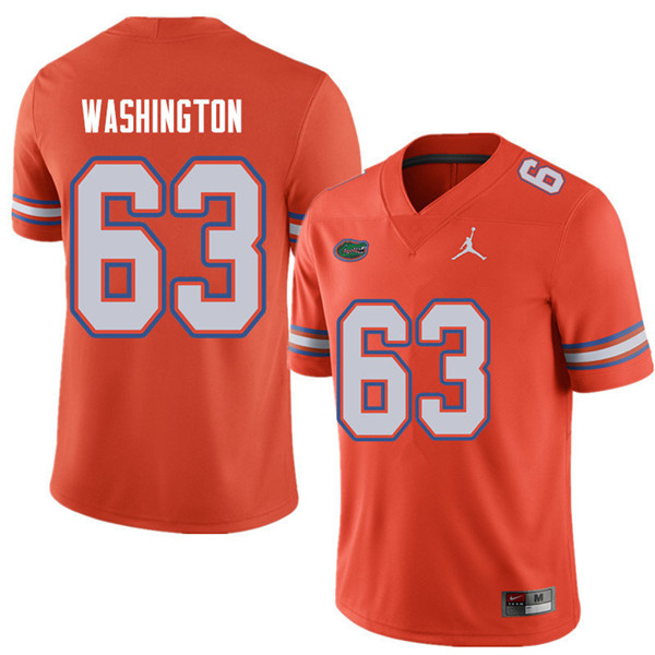 Jordan Brand Men #63 James Washington Florida Gators College Football Jerseys Sale-Orange